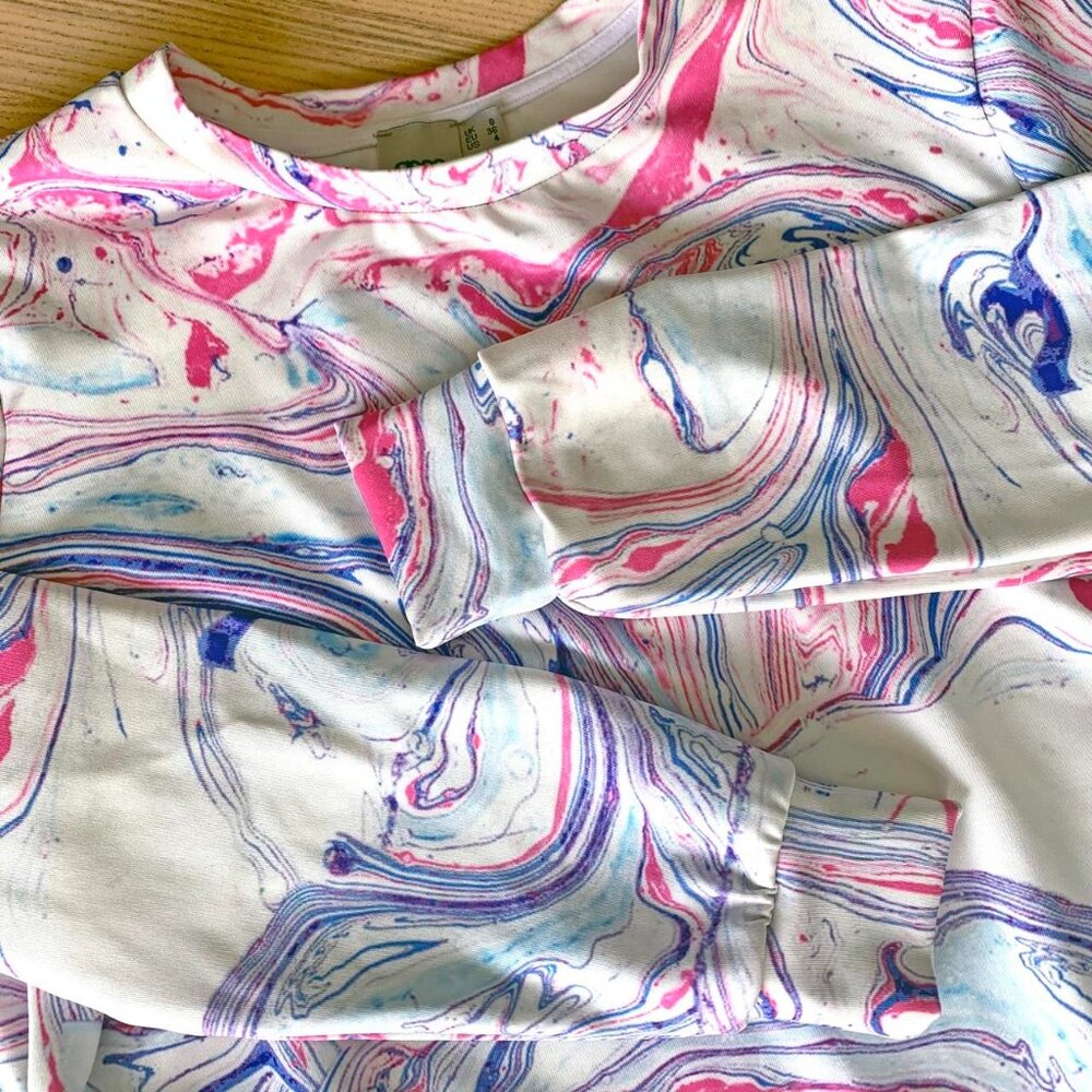 Marble Swirl Neoprene Long Sleeve Shirt
